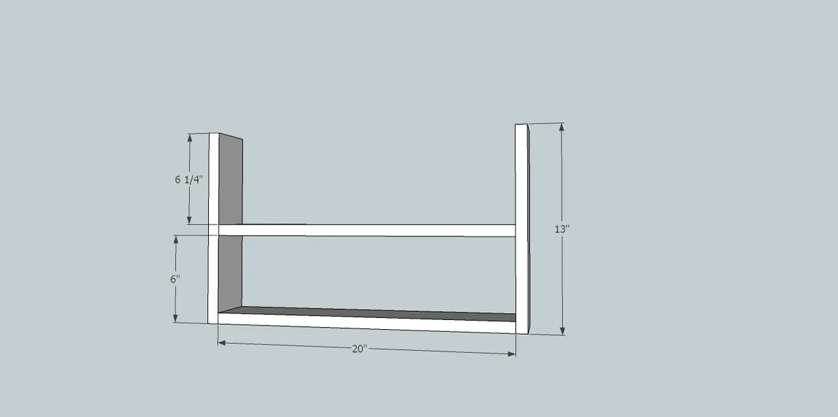 Top Bunk organizer, step 1