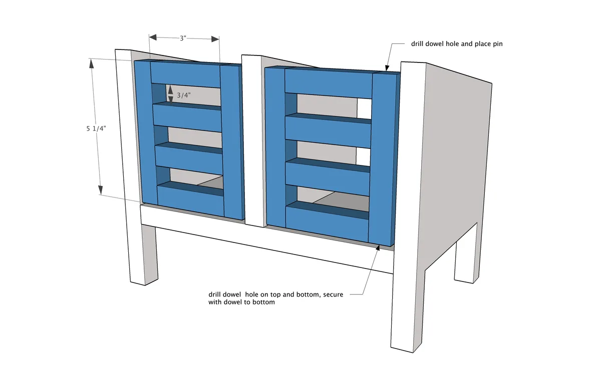 Toy Bunny Hutch, step 4