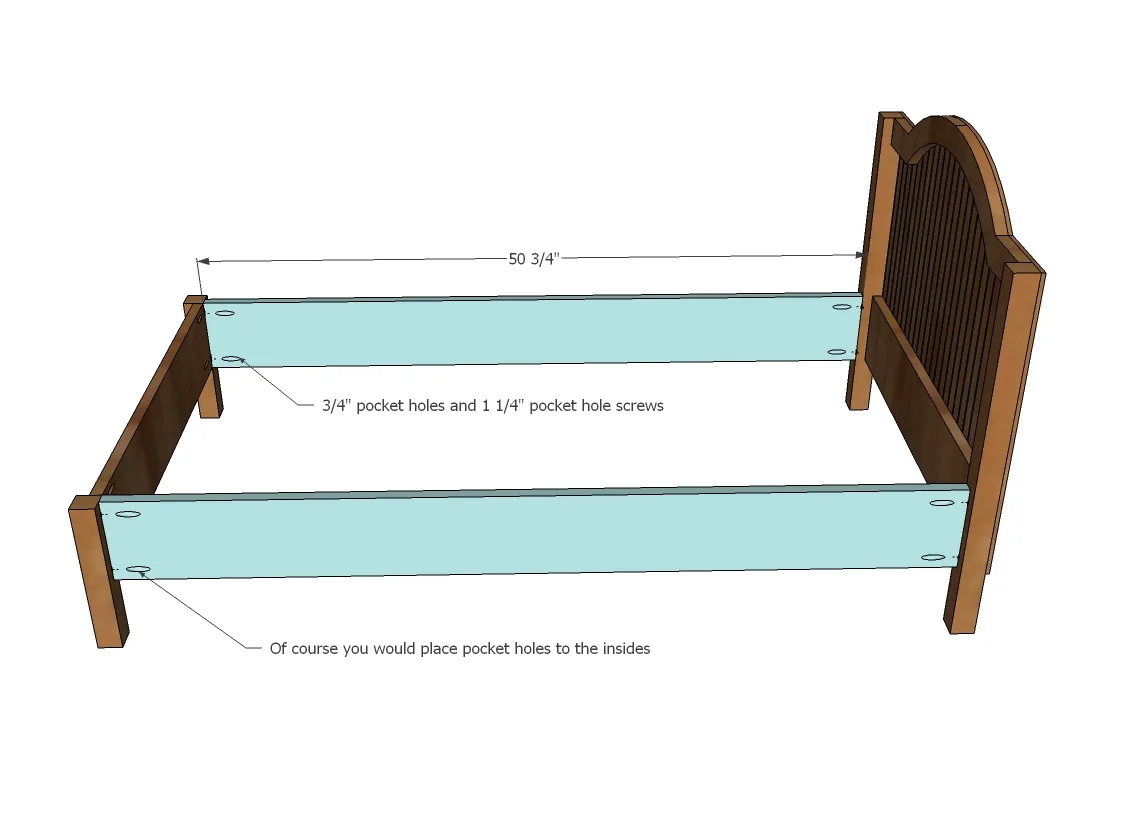 Traditional Wood Toddler Bed, step 5