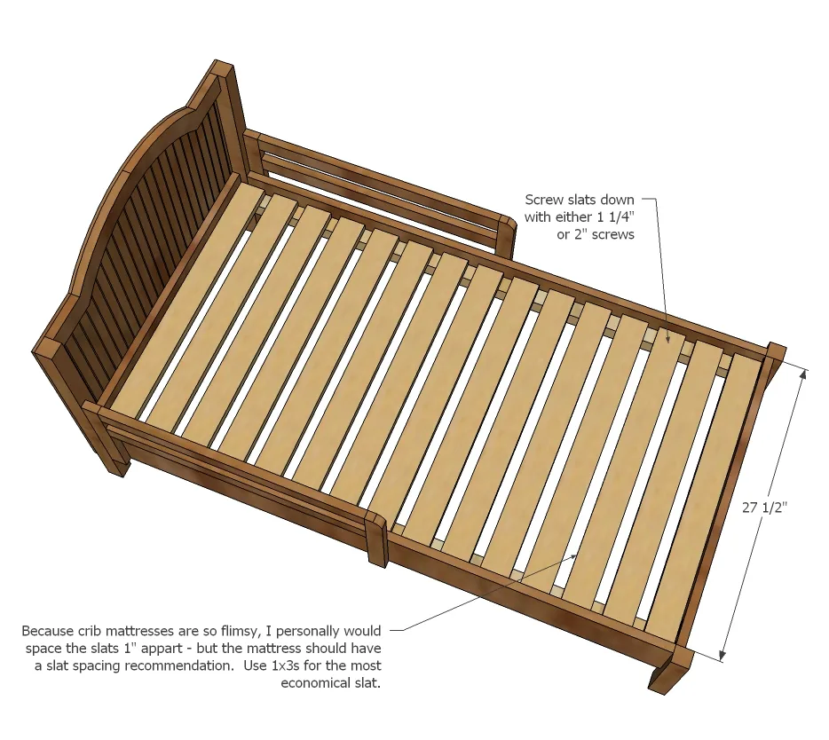 Traditional Wood Toddler Bed, step 8