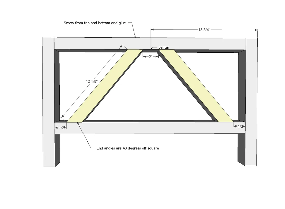 Triple Truss Coffee Table, step 2