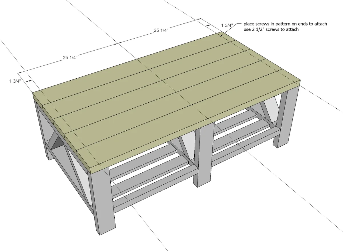 Triple Truss Coffee Table, step 5