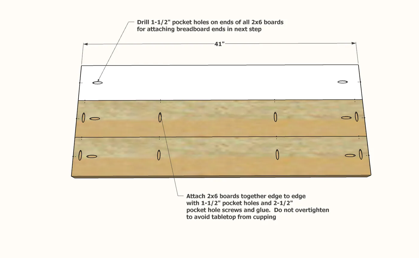 Tryde Console Table, step 1