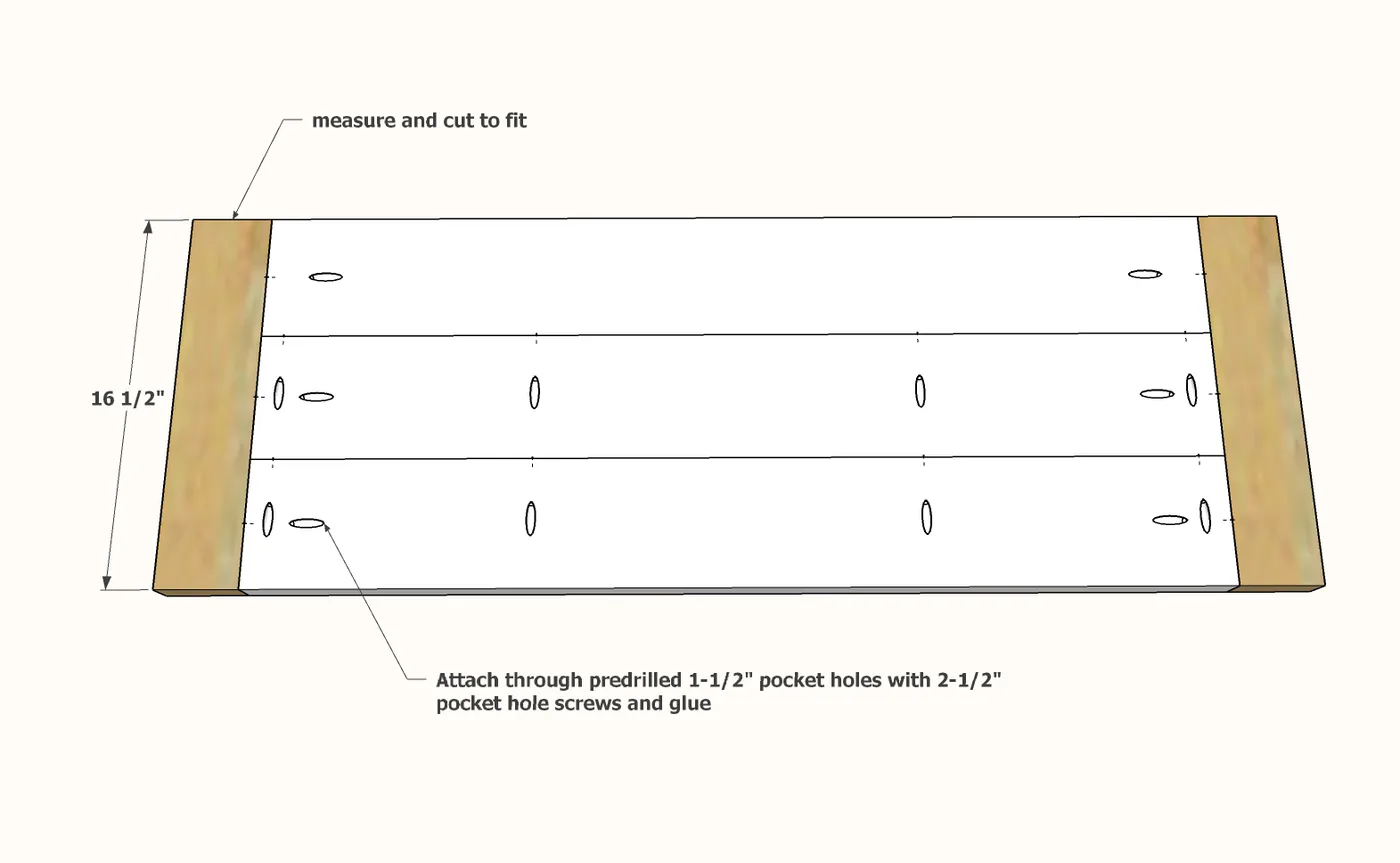 Tryde Console Table, step 2
