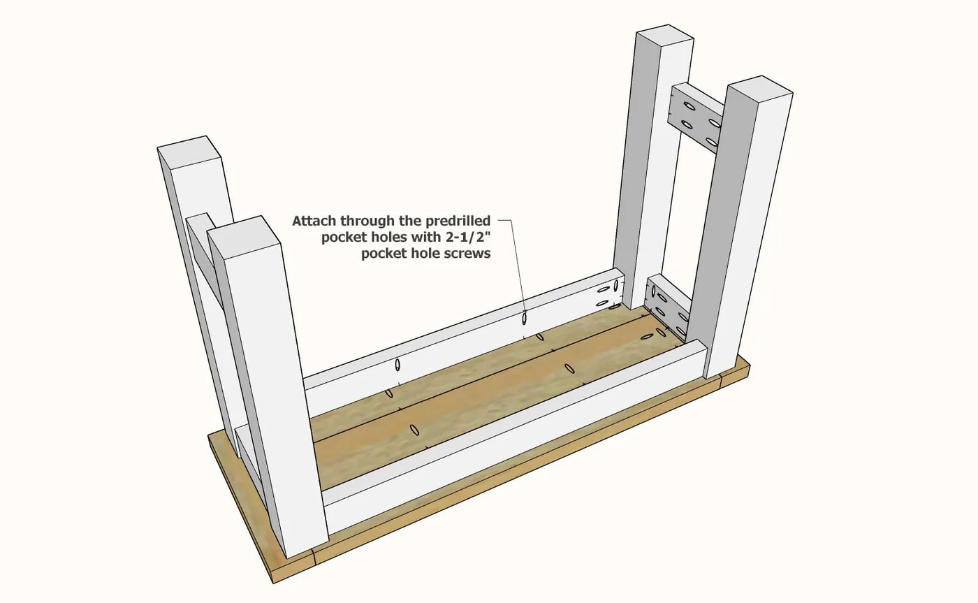 Tryde Console Table, step 5
