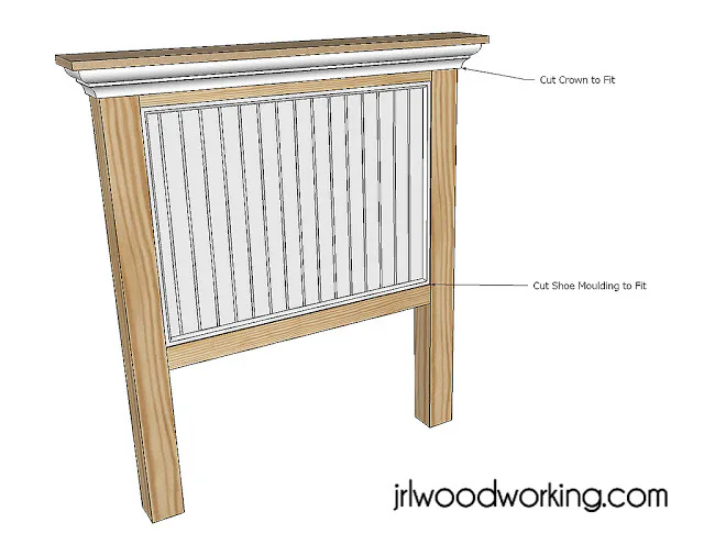 Twin Bed Beadboard Headboard, step 6