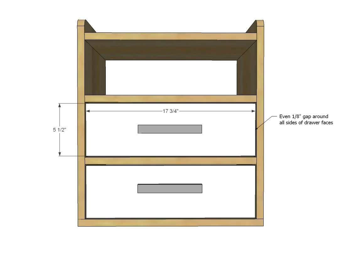 Two Drawer/Shelf Modern Nightstand, step 9