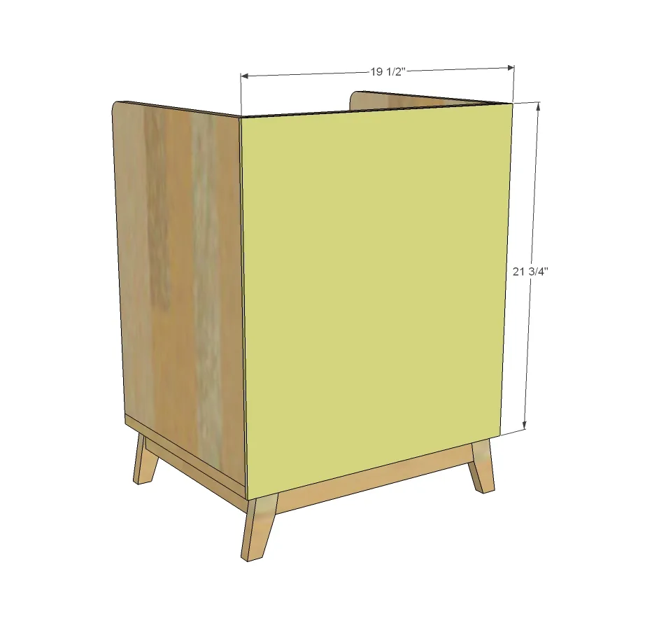 Two Drawer/Shelf Modern Nightstand, step 11