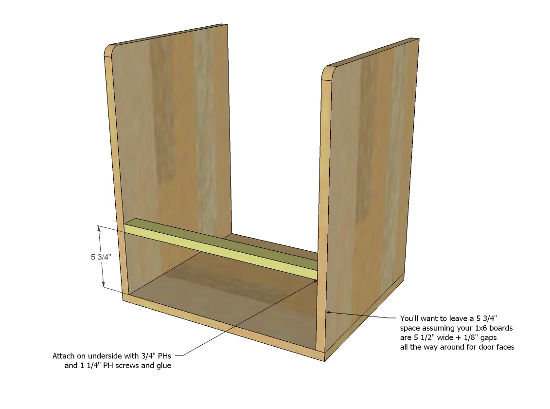 Two Drawer/Shelf Modern Nightstand, step 4
