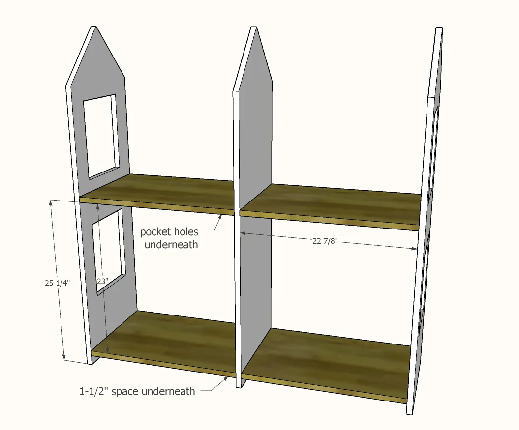 Two Story 18" or American Girl Dollhouse, step 3