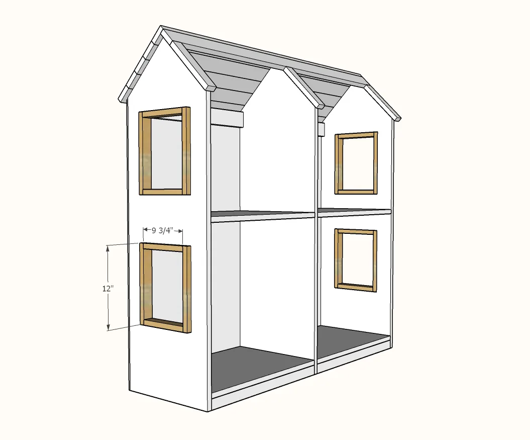 Two Story 18" or American Girl Dollhouse, step 8