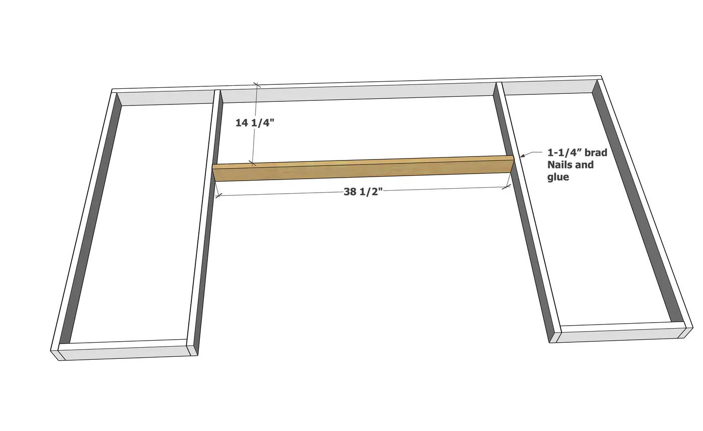 U Shaped Table or Desk for School, step 3