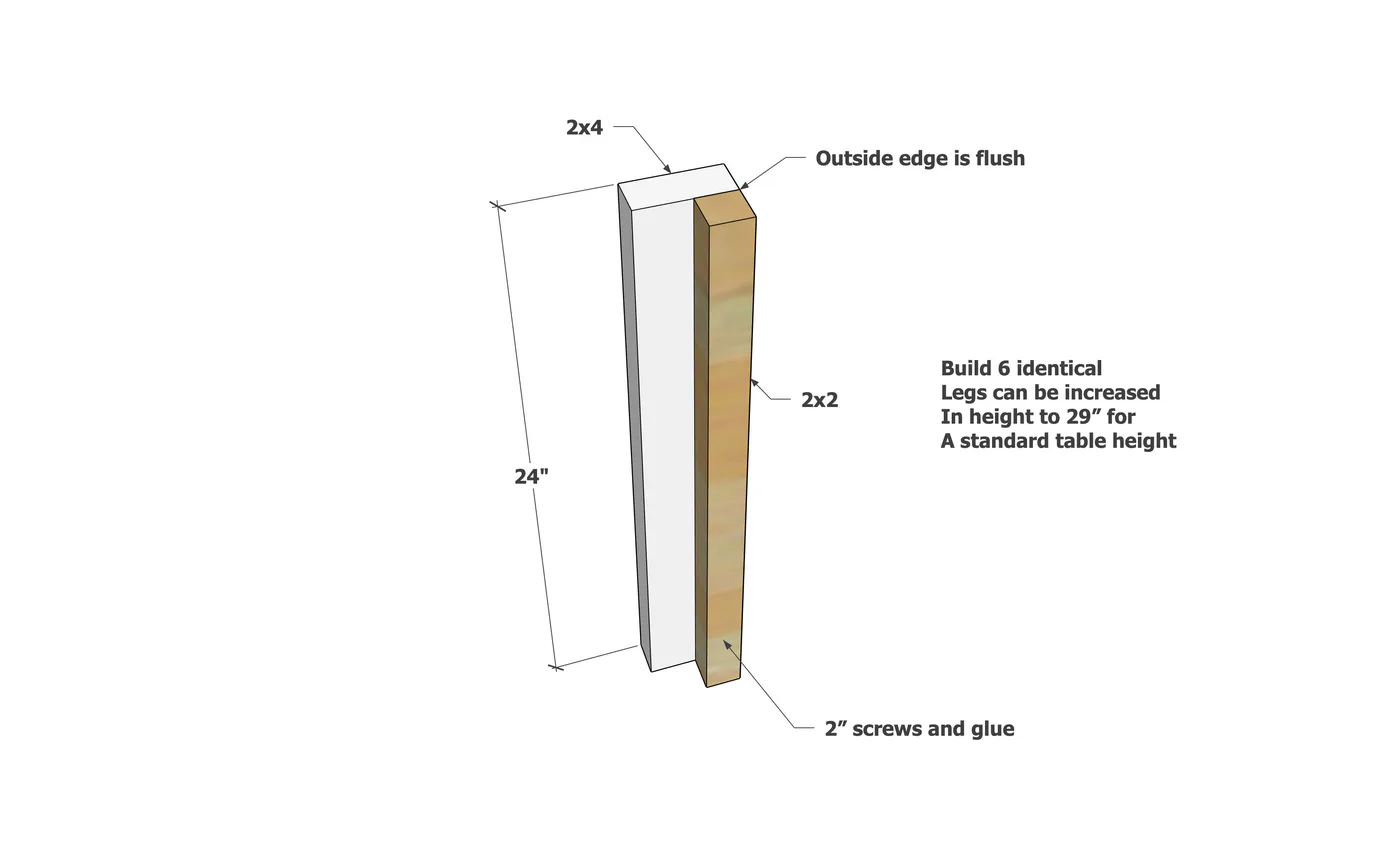 U Shaped Table or Desk for School, step 4