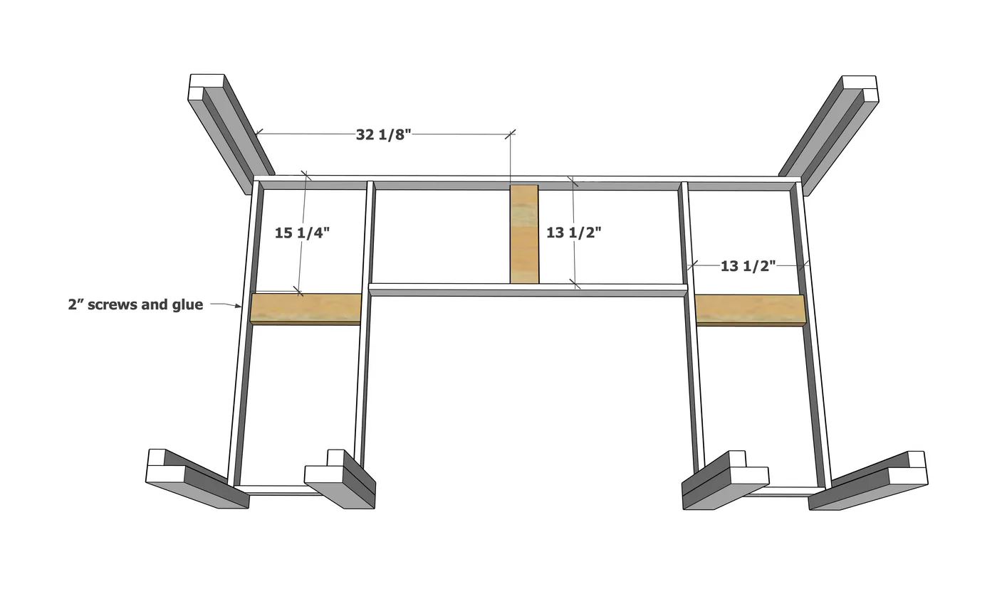 U Shaped Table or Desk for School, step 6