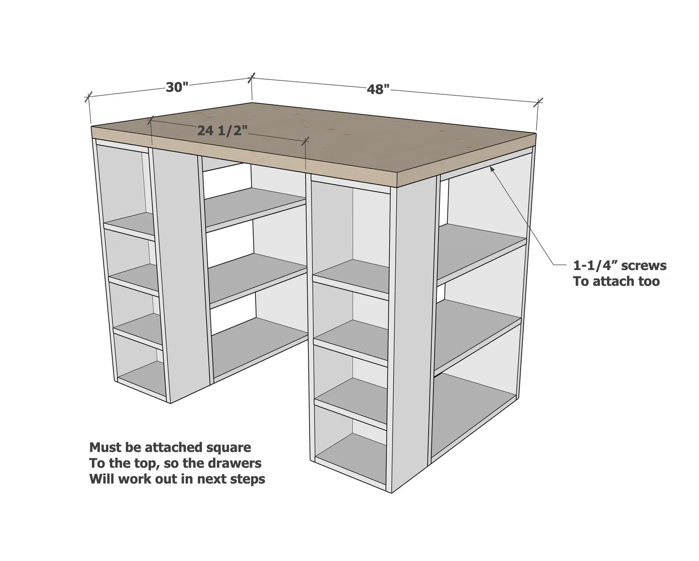 Ultimate Easy to Build Craft Table, step 3