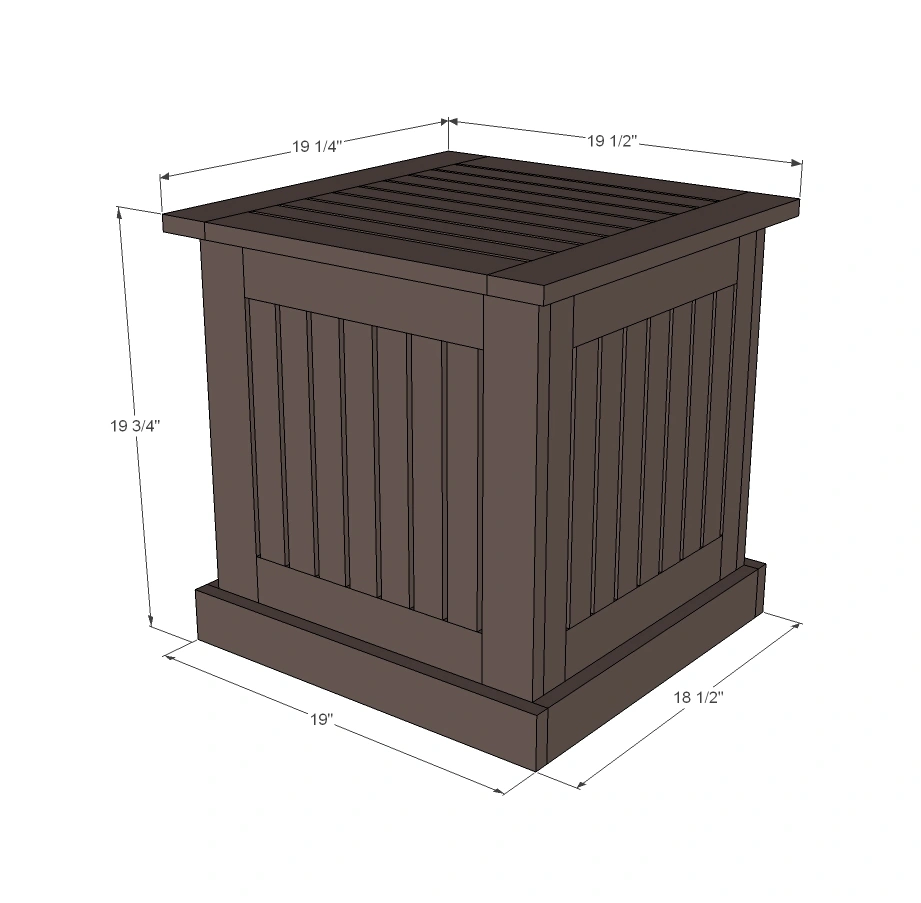 Umbrella Stand Hampton dimension diagram 1