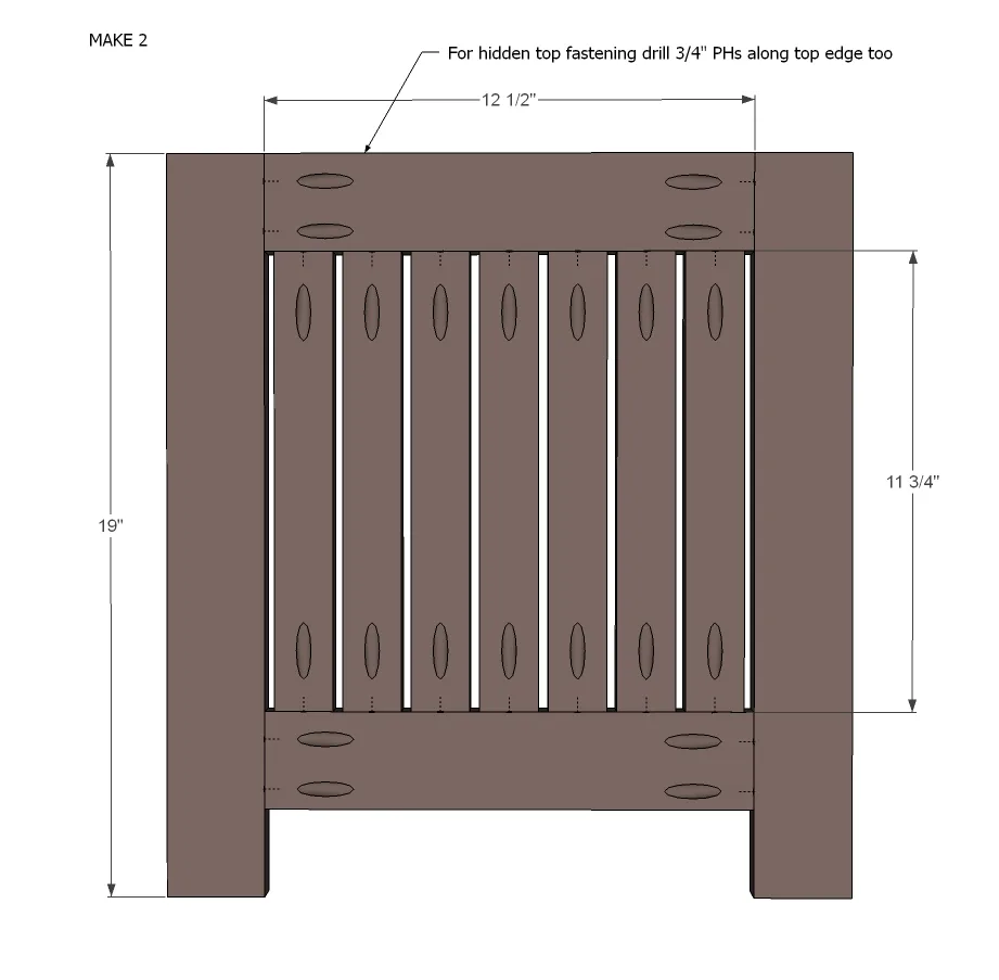 Umbrella Stand Hampton, step 2