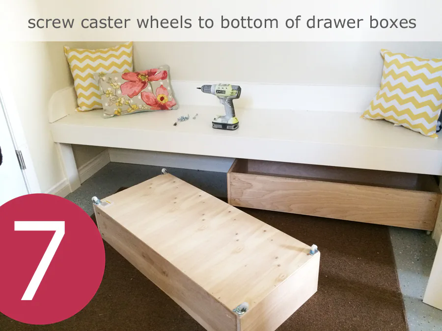 Under Bench Trundle Drawers, step 4