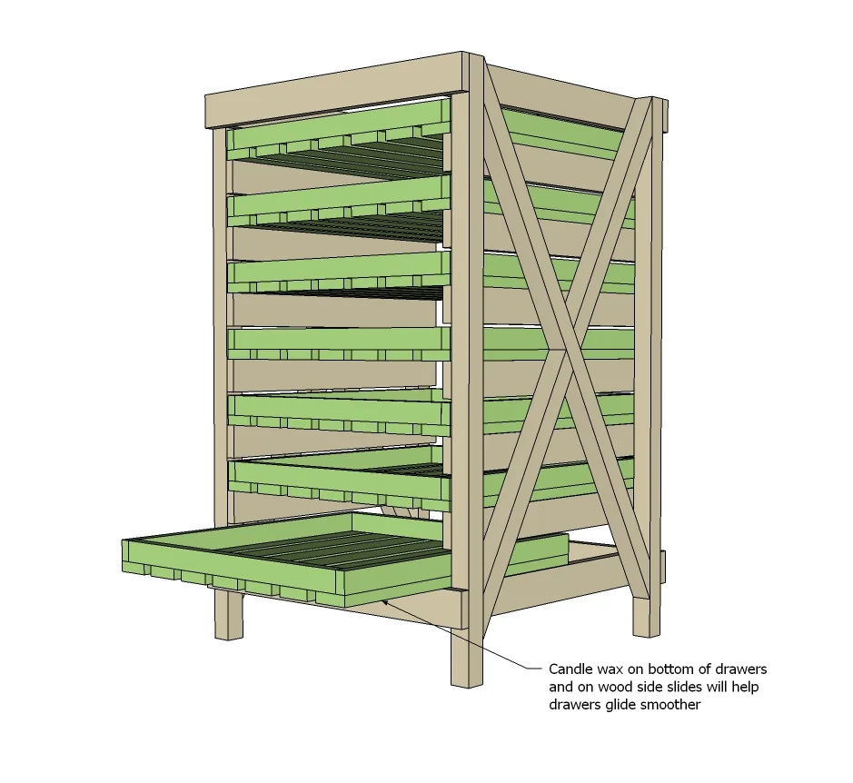 Vegetable Rack with Slide Out Trays, step 5
