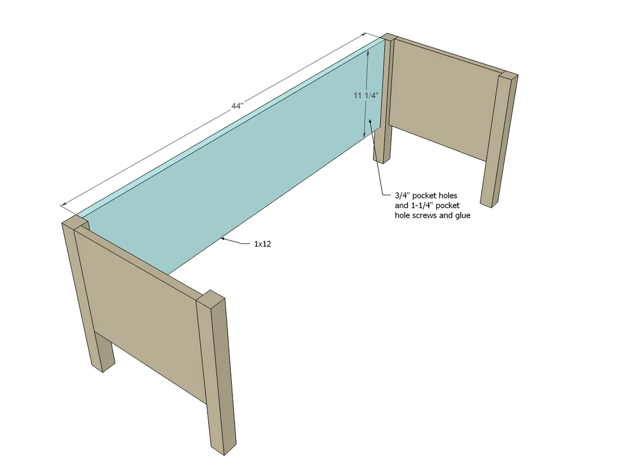 Vintage Drawer Bench, step 2
