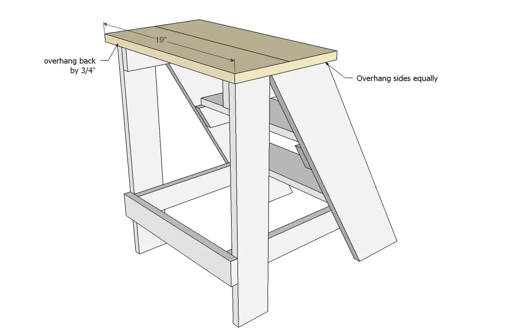 Vintage X-Back Step Stool and End Table, step 3