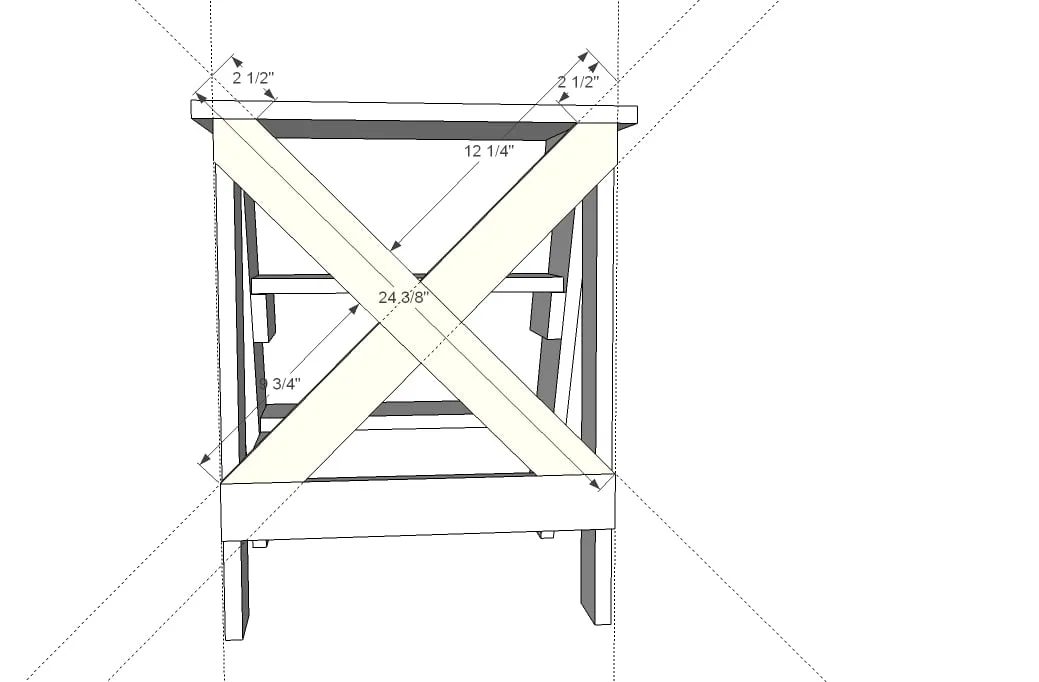 Vintage X-Back Step Stool and End Table, step 4