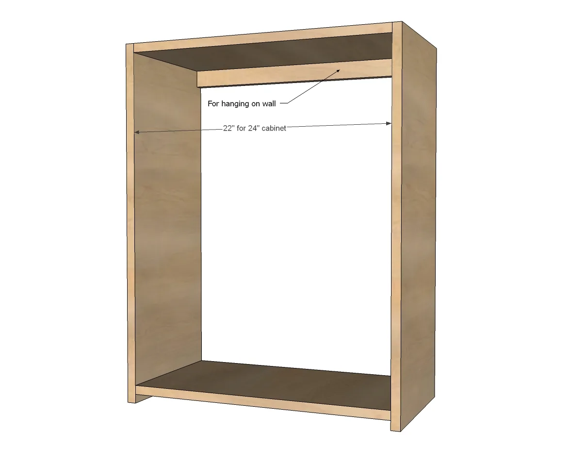 Wall Kitchen Cabinet Basic Carcass, step 3