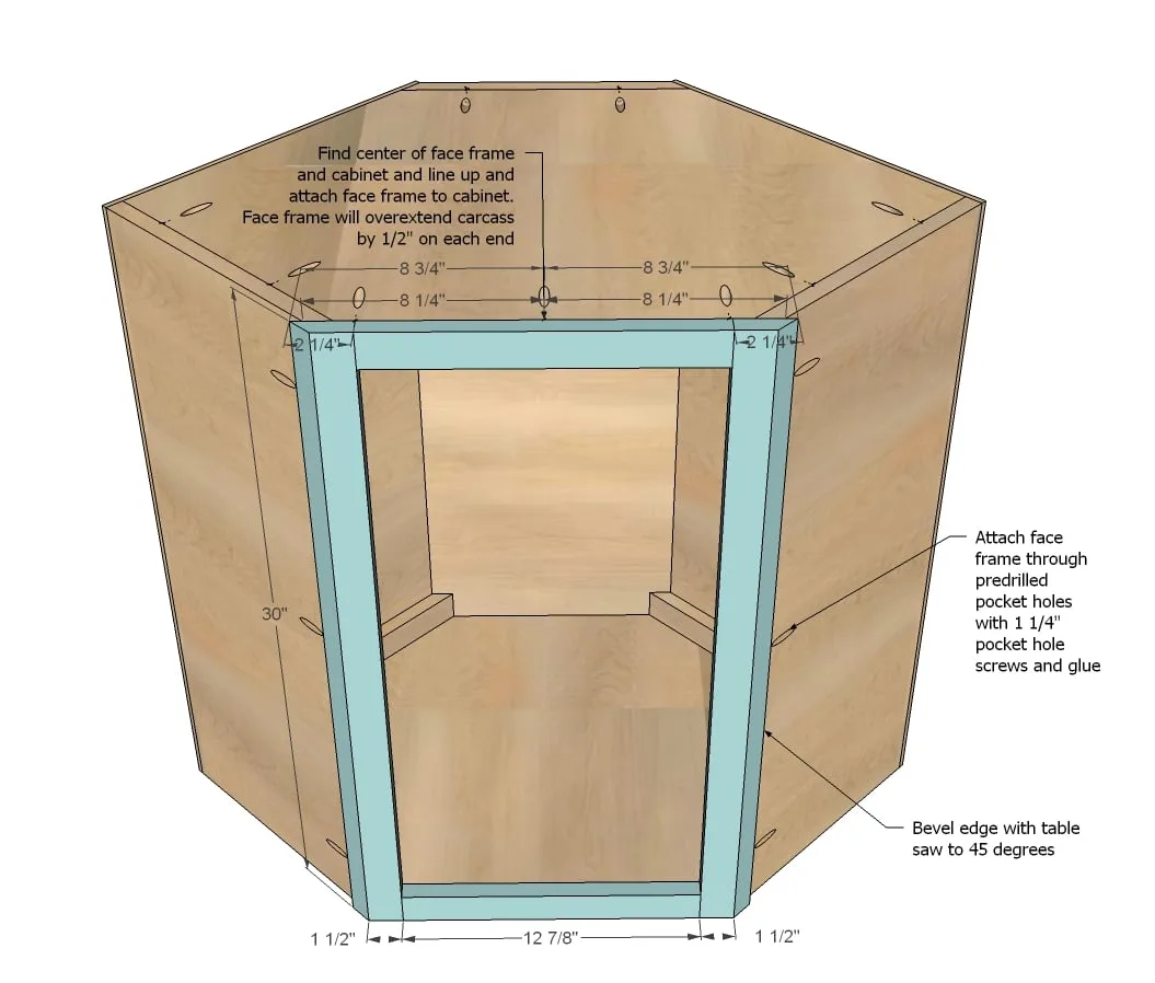 Wall Kitchen Corner Cabinet, step 7