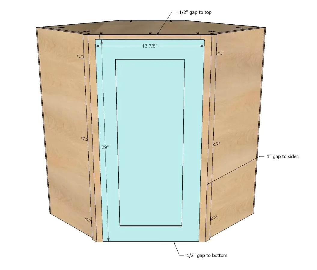Wall Kitchen Corner Cabinet, step 8