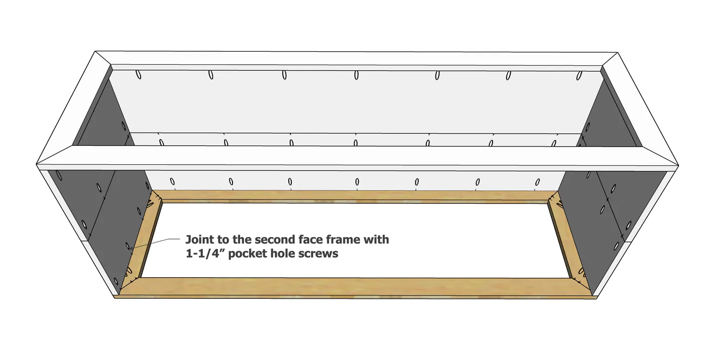 Waterfall Framed 60” Rectangle Coffee Table, step 4