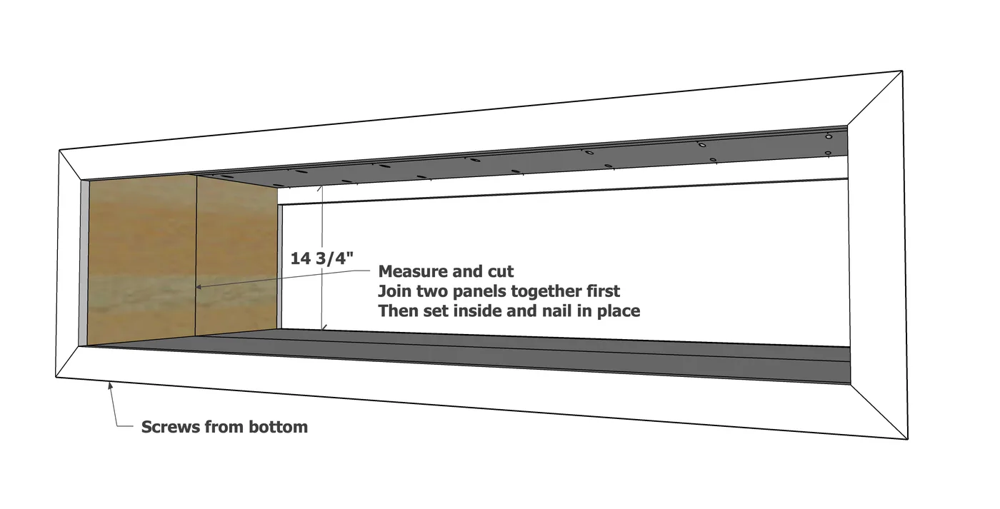 Waterfall Framed 60” Rectangle Coffee Table, step 6