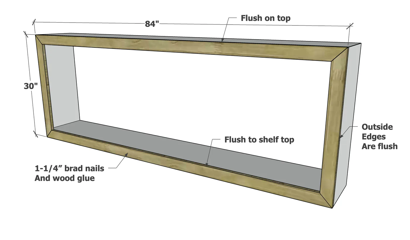 Waterfall Framed Grand Console Table, step 4