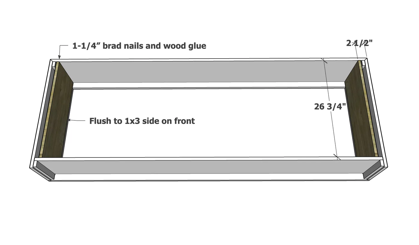 Waterfall Framed Grand Console Table, step 5