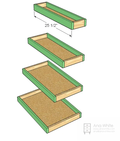 Wide Painter’s Ladder Shelf, step 5