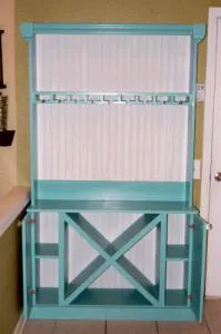Wine Cabinet Hutch with Stemware Holders