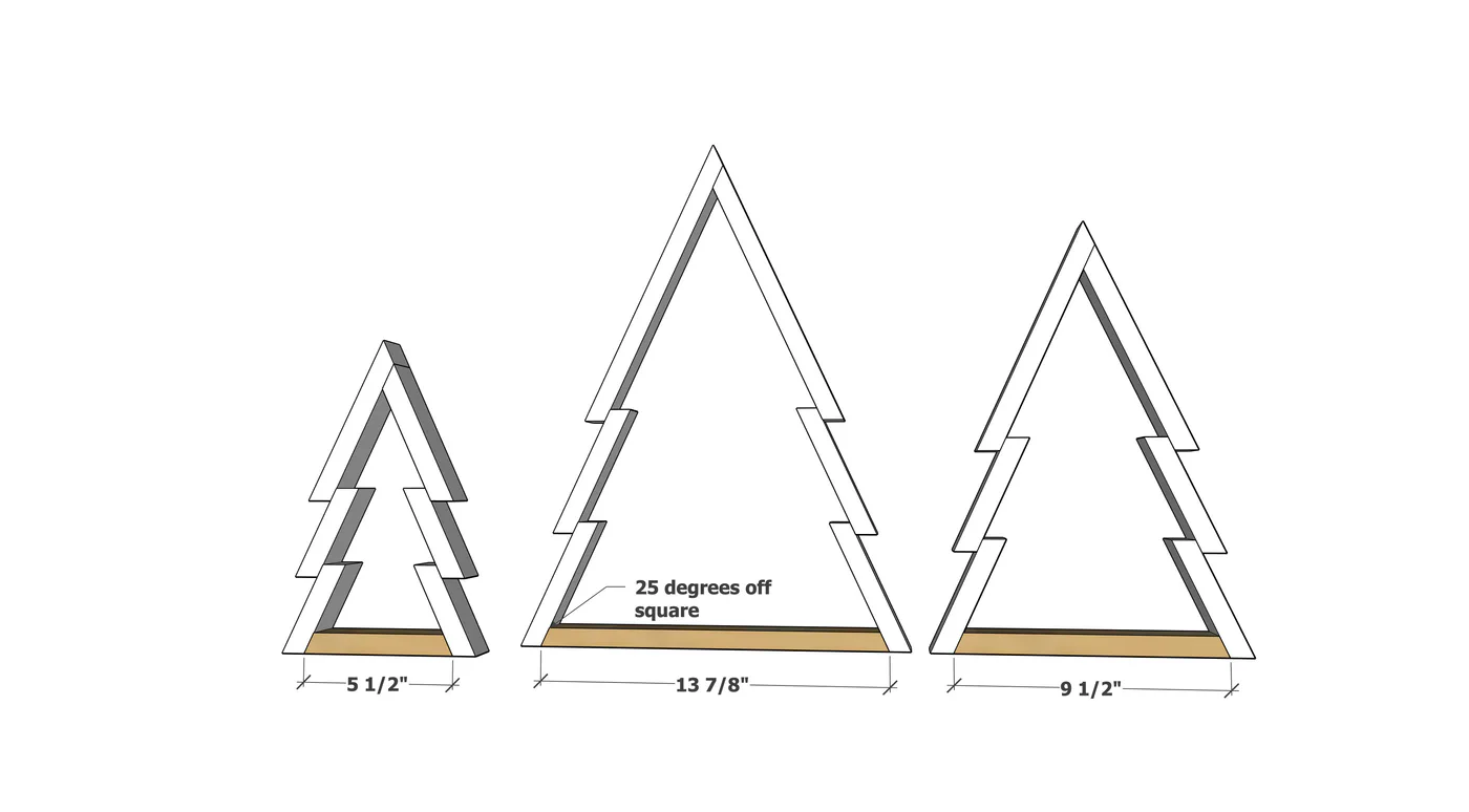 Wood Christmas Tree Decor DIY, step 4