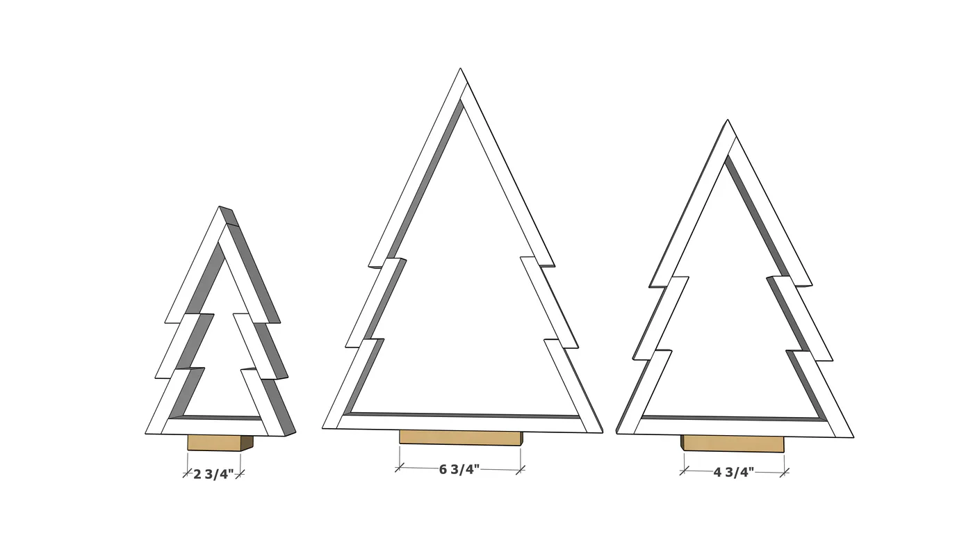 Wood Christmas Tree Decor DIY, step 5