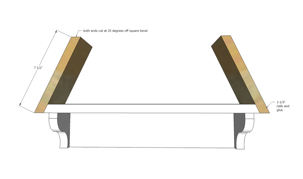 Wood Christmas Tree Shelf, step 3