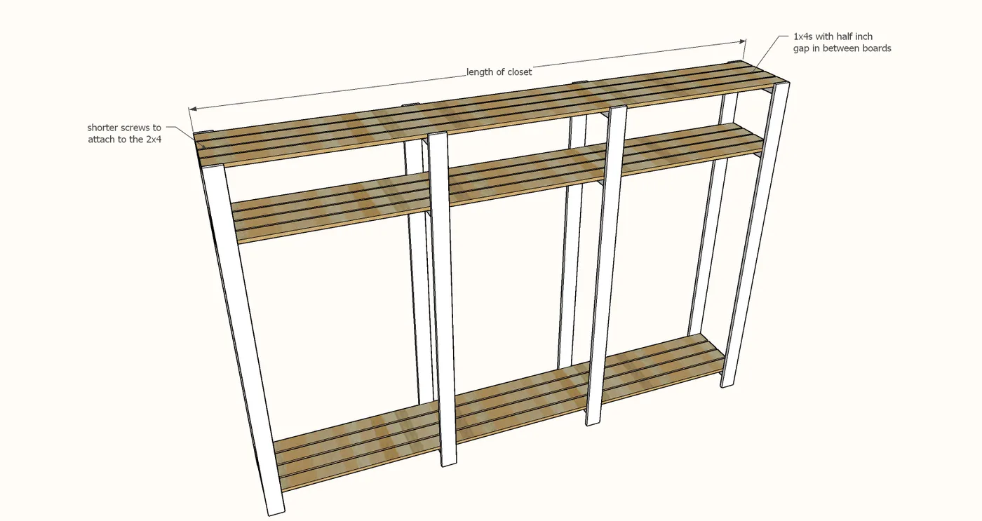 Wood Closet Shelving, step 2