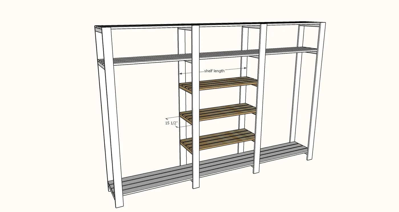 Wood Closet Shelving, step 3