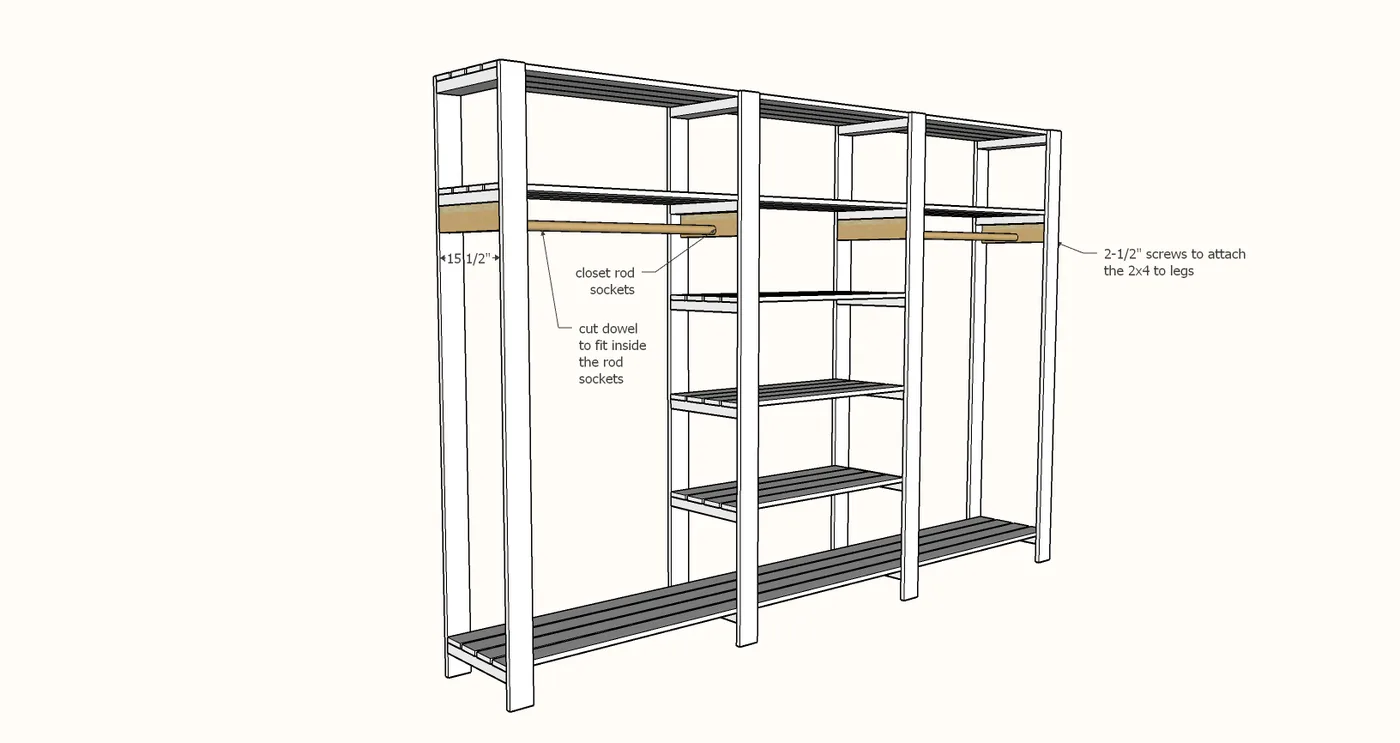 Wood Closet Shelving, step 4