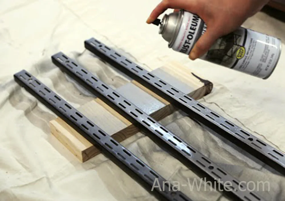 Wood Shelf Covers over Wire Shelving Brackets and Tracks, step 1