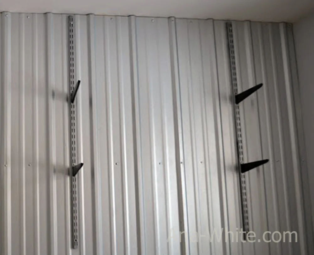 Wood Shelf Covers over Wire Shelving Brackets and Tracks, step 3
