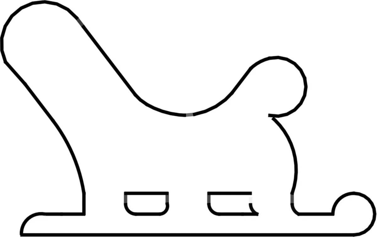 Wood Sleigh Free Pattern, step 1