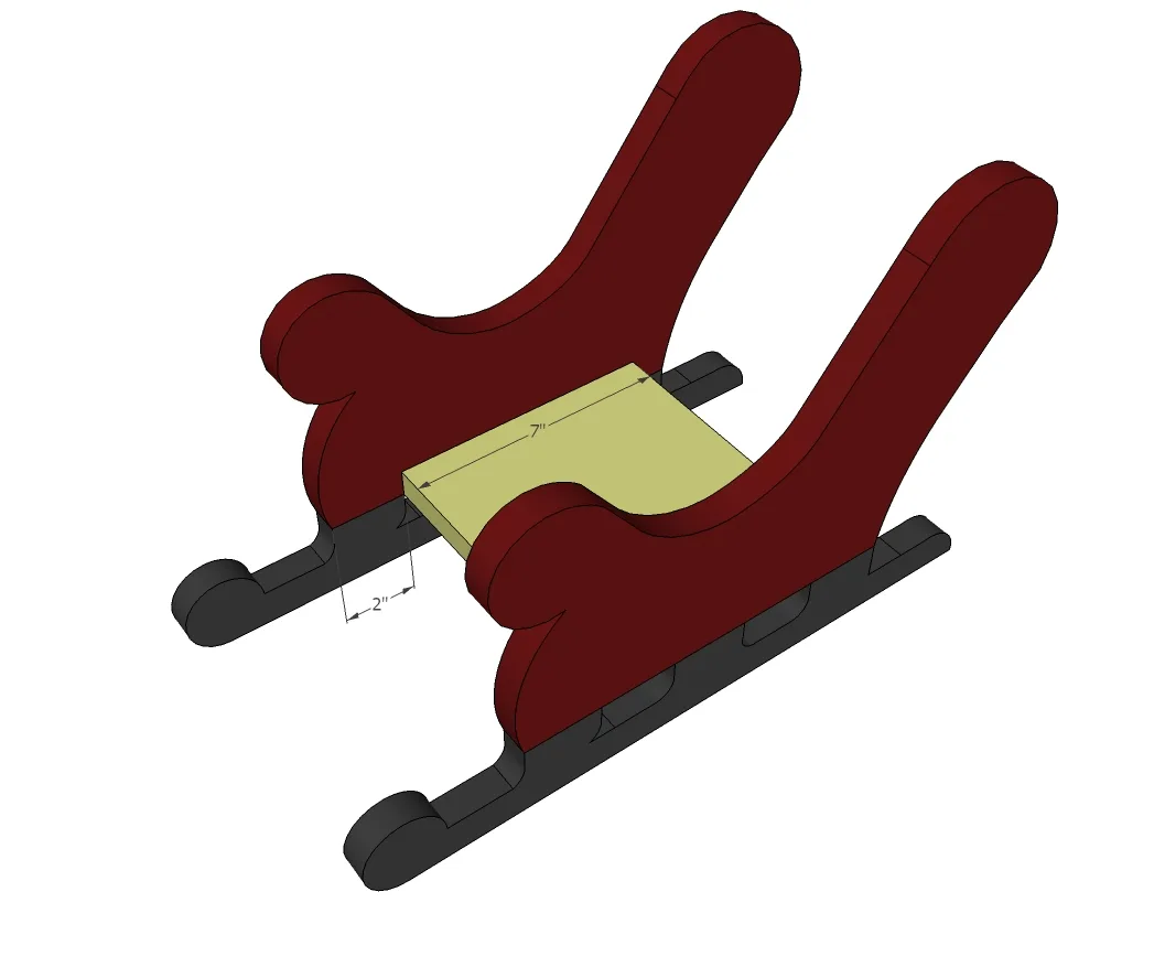 Wood Sleigh Free Pattern, step 2