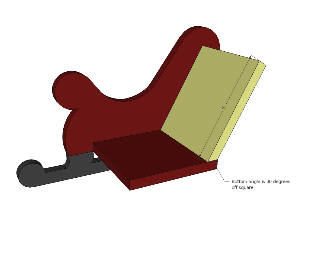 Wood Sleigh Free Pattern, step 3