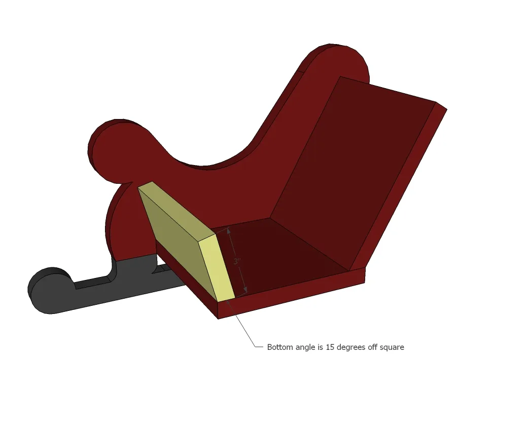 Wood Sleigh Free Pattern, step 4