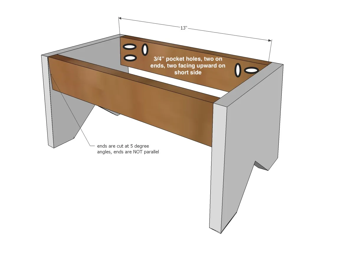 Wood Step Stool Plans with Splayed Legs, step 2