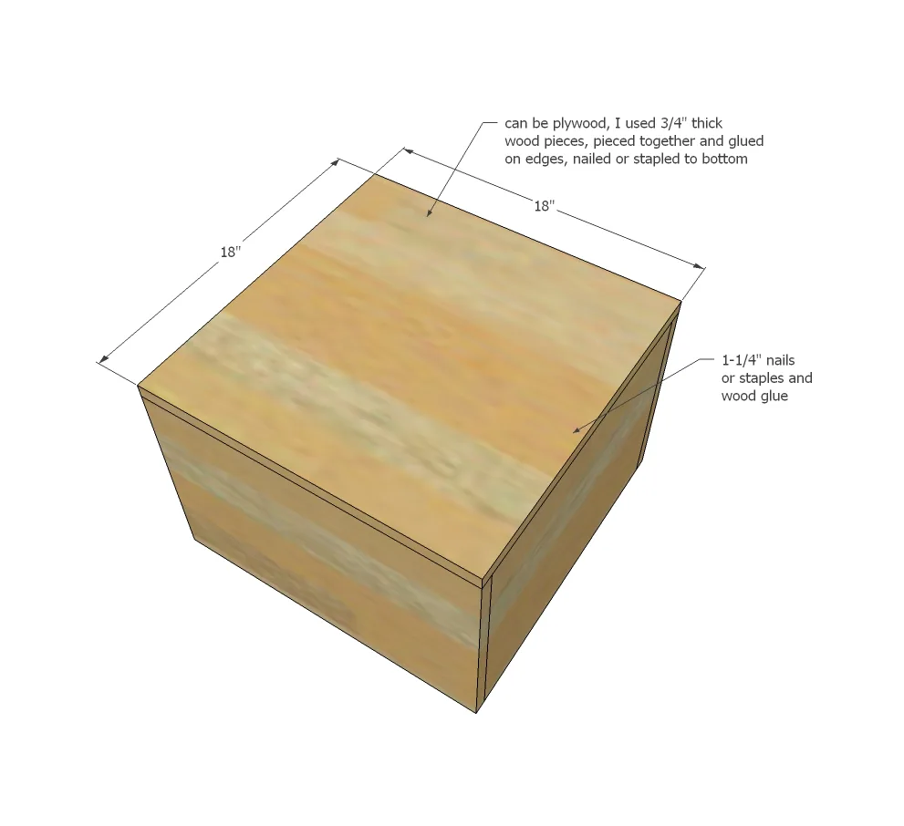 Wood Storage Stools, step 2