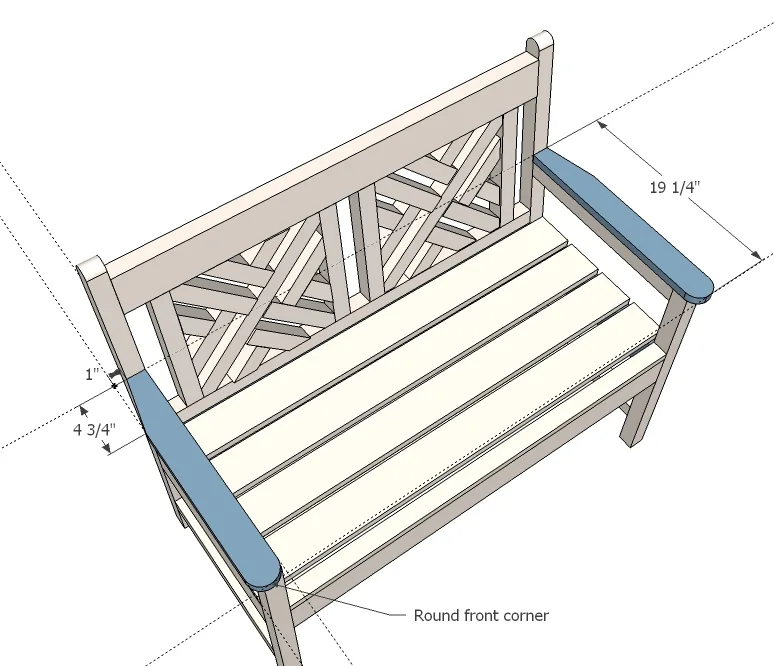 Woven Back Bench, step 10
